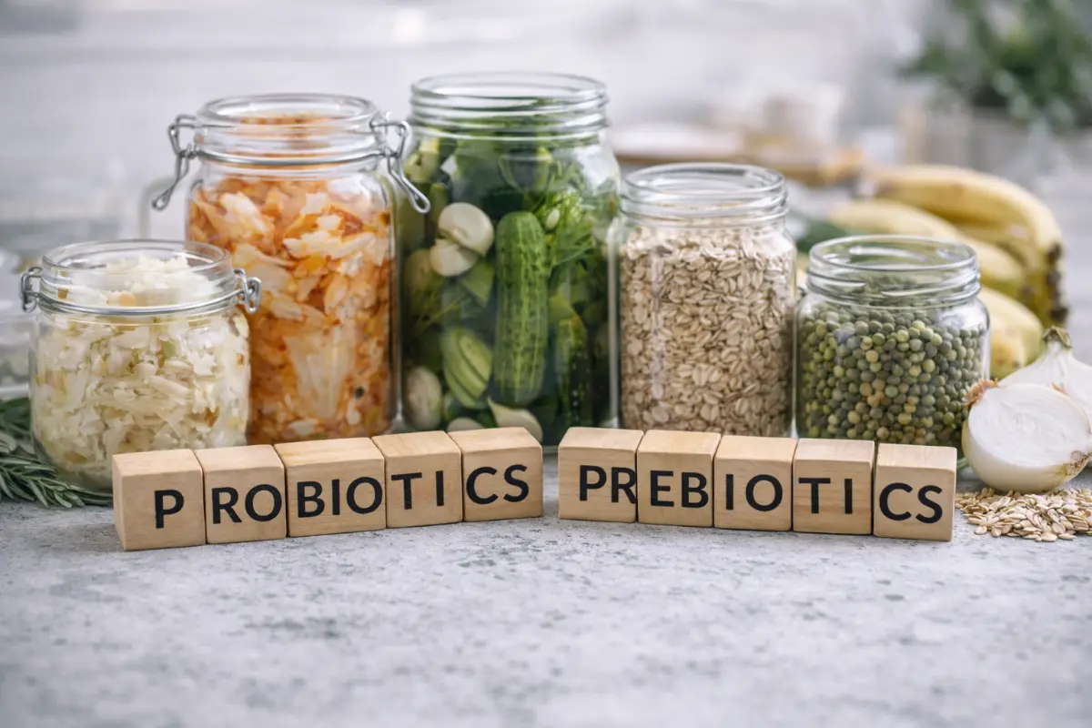 Naturopathe REBERGUES — Aliments sains sur une table de cuisine lumineuse
